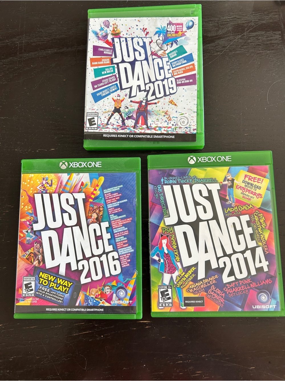Bundle of Xbox One Just Dance games 2014 2016 2019